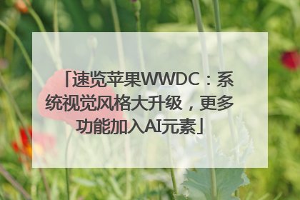 速览苹果WWDC：系统视觉风格大升级，更多功能加入AI元素