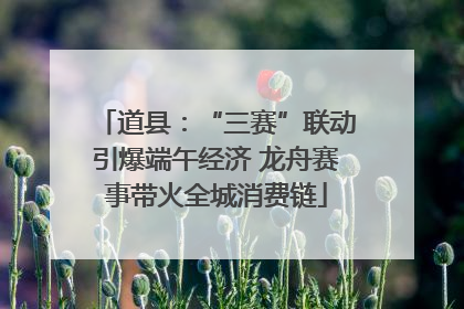 道县：“三赛”联动引爆端午经济 龙舟赛事带火全城消费链