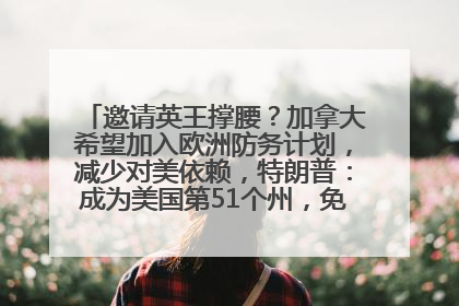 邀请英王撑腰？加拿大希望加入欧洲防务计划，减少对美依赖，特朗普：成为美国第51个州，免费用“金穹”