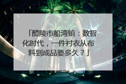 醴陵市船湾镇：数智化时代，一件衬衣从布料到成品要多久？