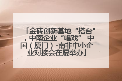 金砖创新基地“搭台”，中南企业“唱戏” 中国（厦门）-南非中小企业对接会在厦举办