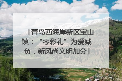 青岛西海岸新区宝山镇：“零彩礼”为爱减负，新风尚文明加分