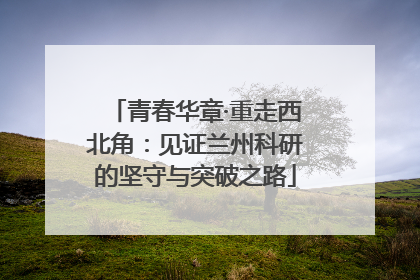 青春华章·重走西北角：见证兰州科研的坚守与突破之路