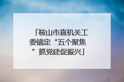 鞍山市直机关工委锚定“五个聚焦”抓党建促振兴