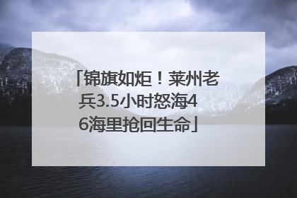 锦旗如炬！莱州老兵3.5小时怒海46海里抢回生命