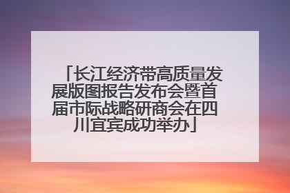 长江经济带高质量发展版图报告发布会暨首届市际战略研商会在四川宜宾成功举办