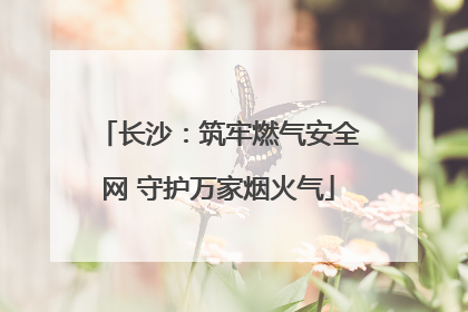 长沙：筑牢燃气安全网 守护万家烟火气