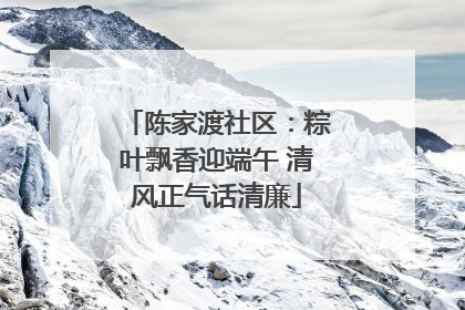 陈家渡社区：粽叶飘香迎端午 清风正气话清廉