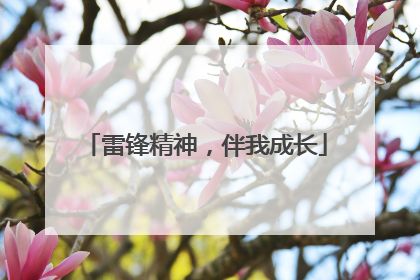 雷锋精神，伴我成长