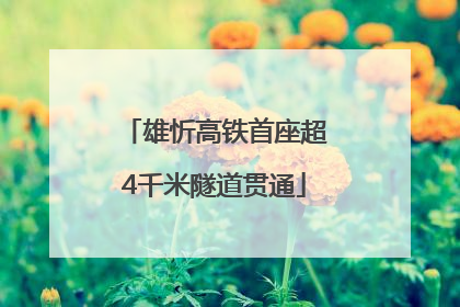 雄忻高铁首座超4千米隧道贯通