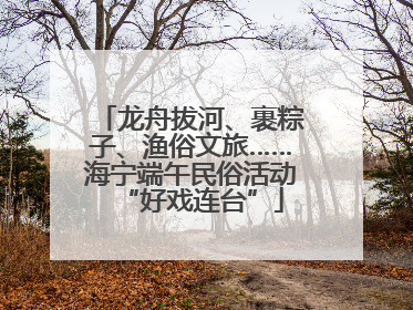 龙舟拔河、裹粽子、渔俗文旅……海宁端午民俗活动“好戏连台”