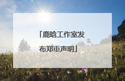 鹿晗工作室发布郑重声明