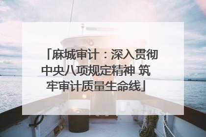 麻城审计：深入贯彻中央八项规定精神 筑牢审计质量生命线