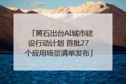 黄石出台AI城市建设行动计划 首批27个应用场景清单发布