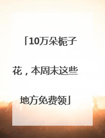 10万朵栀子花，本周末这些地方免费领