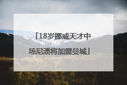18岁挪威天才中场尼潘将加盟曼城