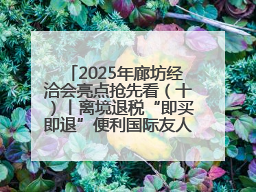 2025年廊坊经洽会亮点抢先看（十）丨离境退税“即买即退”便利国际友人“买买买”