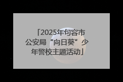 2025年句容市公安局“向日葵”少年警校主题活动