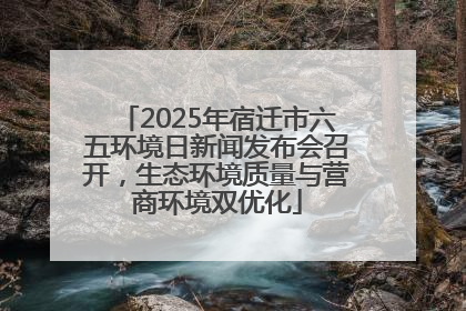2025年宿迁市六五环境日新闻发布会召开，生态环境质量与营商环境双优化