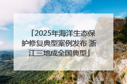 2025年海洋生态保护修复典型案例发布 浙江三地成全国典型