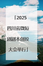 2025四川省微短剧剧本创投大会举行