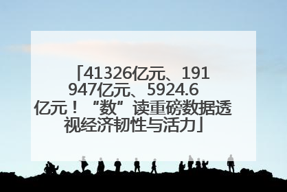 41326亿元、191947亿元、5924.6亿元！“数”读重磅数据透视经济韧性与活力