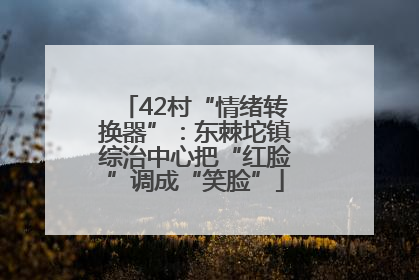 42村“情绪转换器”：东棘坨镇综治中心把“红脸”调成“笑脸”