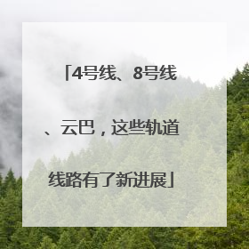4号线、8号线、云巴,这些轨道线路有了新进展