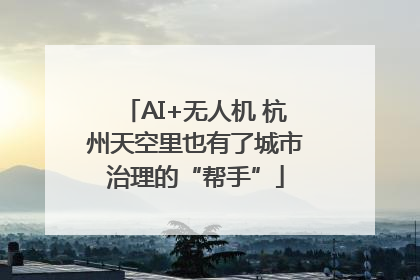 AI+无人机 杭州天空里也有了城市治理的“帮手”